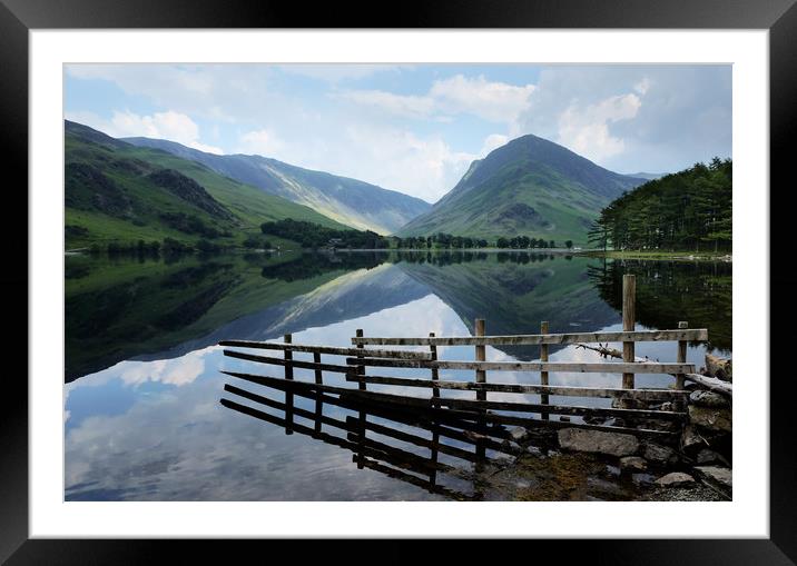 Buttermere lake Cumbria Framed Mounted Print by Tony Bates