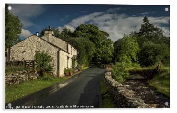Dentdale Cottage Acrylic by David Oxtaby  ARPS