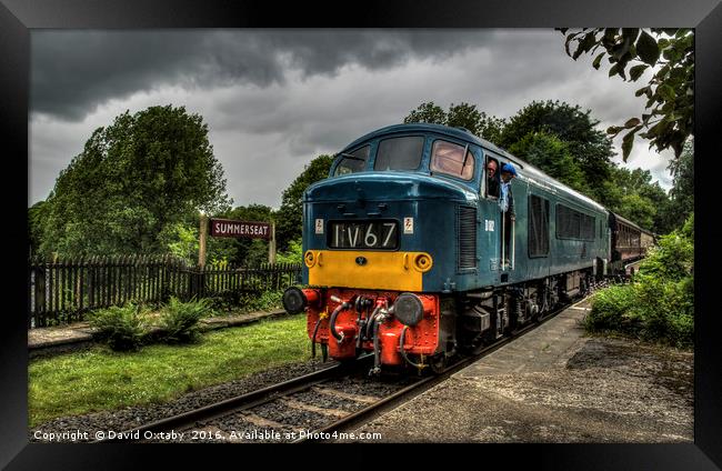 D182 at Summerseat on the East Lancs Railway Framed Print by David Oxtaby  ARPS