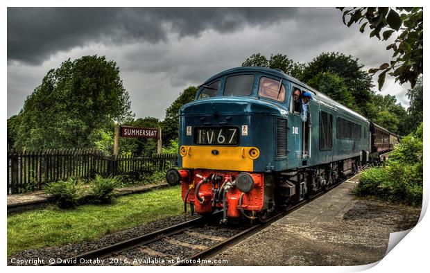 D182 at Summerseat on the East Lancs Railway Print by David Oxtaby  ARPS