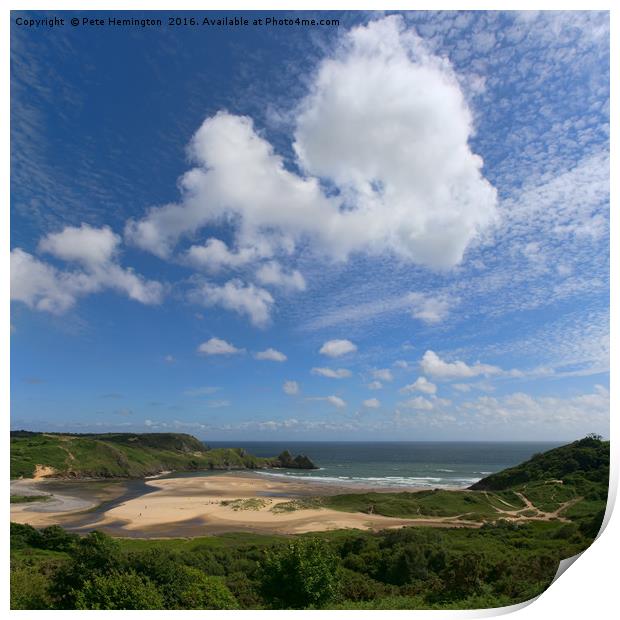 Three Cliffs bay in the Gower Print by Pete Hemington