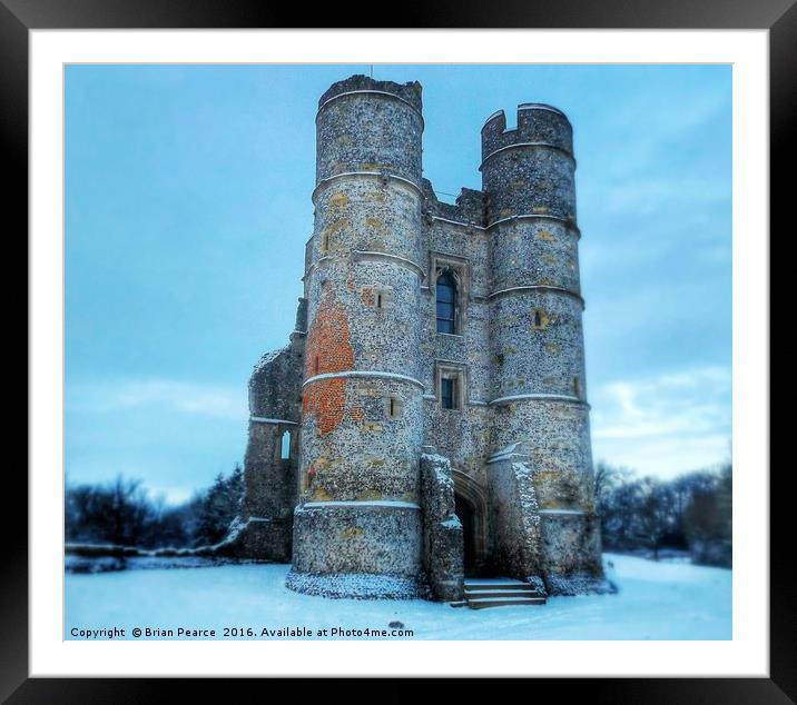Donnington Castle Newbury Framed Mounted Print by Brian Pearce