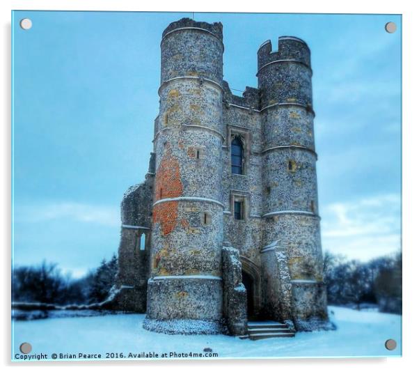 Donnington Castle Newbury Acrylic by Brian Pearce