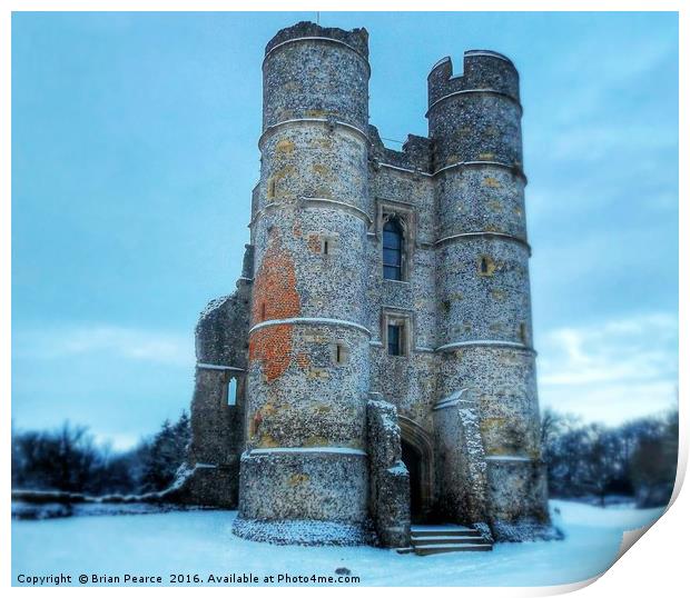 Donnington Castle Newbury Print by Brian Pearce