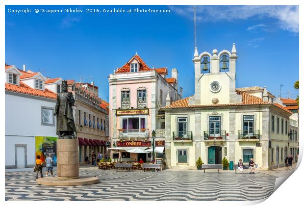 View of the historical city center with Edificio d Print by Dragomir Nikolov