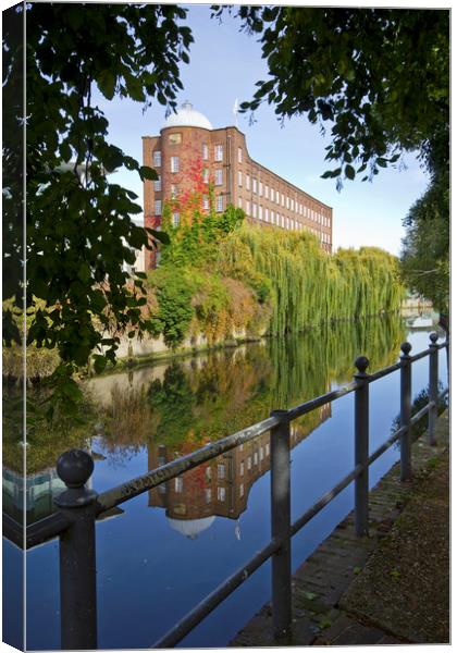 Jarrolds building Norwich riverside Canvas Print by Darren Burroughs