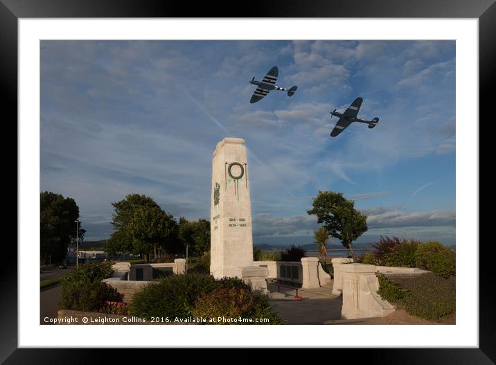 Battle of Britain Memorial flight Framed Mounted Print by Leighton Collins