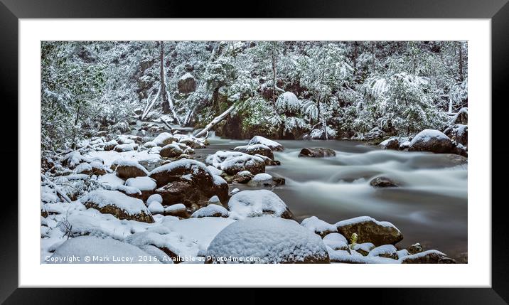 White on Green Framed Mounted Print by Mark Lucey