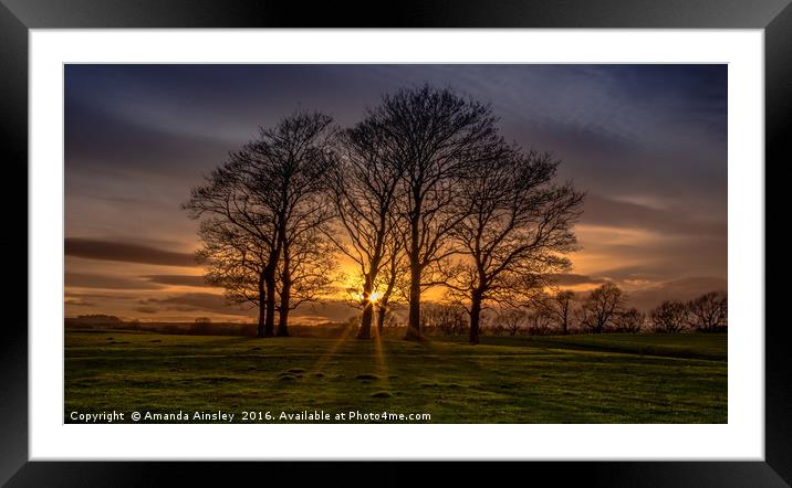 Sunset at Stone Close Framed Mounted Print by AMANDA AINSLEY