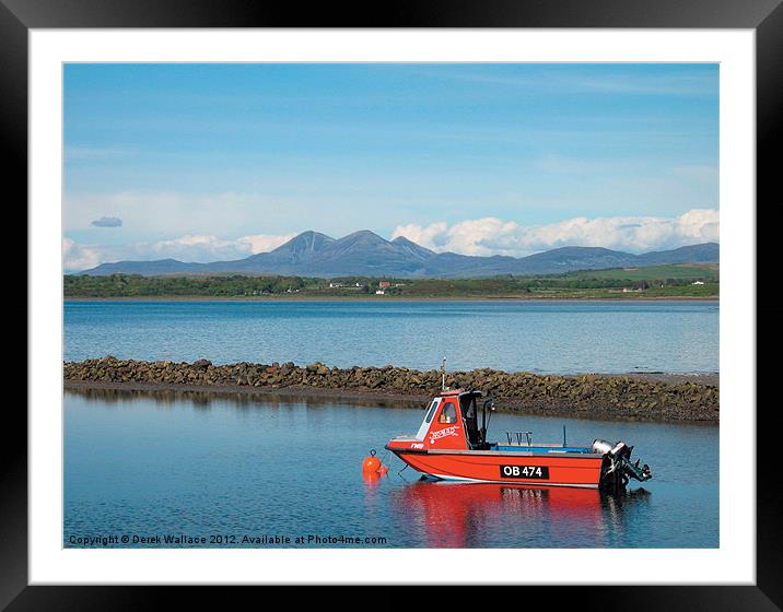 Paps of Jura from Islay Framed Mounted Print by Derek Wallace