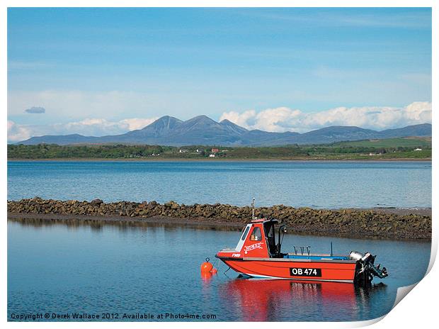 Paps of Jura from Islay Print by Derek Wallace