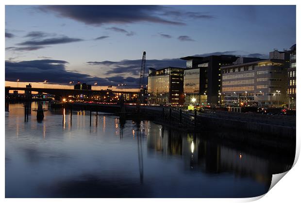 Glasgow Sunset Print by Iain McGillivray