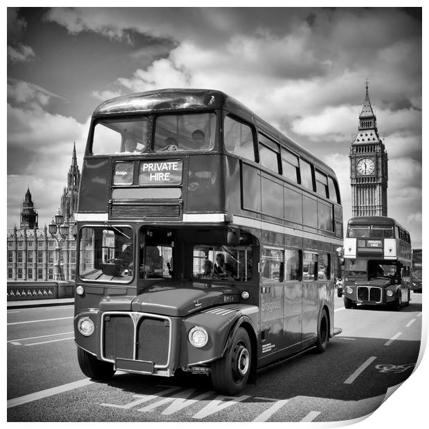 LONDON Classical Streetscene Print by Melanie Viola