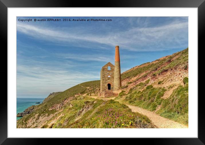 Pathways To Wheal Coates Framed Mounted Print by austin APPLEBY