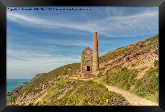 Pathways To Wheal Coates Framed Print by austin APPLEBY