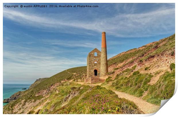 Pathways To Wheal Coates Print by austin APPLEBY