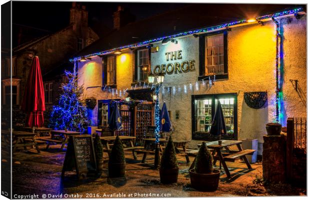 The George Pub at Castleton Canvas Print by David Oxtaby  ARPS