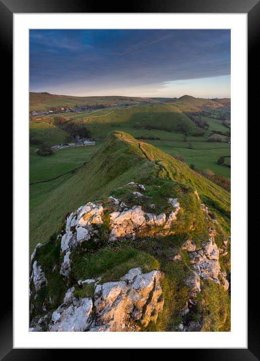 Parkhouse Hill to High Wheeldon Framed Mounted Print by James Grant