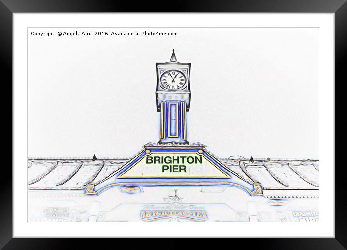 Brighton Pier. Framed Mounted Print by Angela Aird