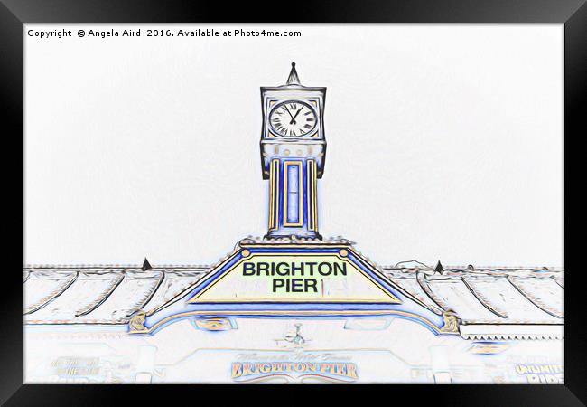 Brighton Pier. Framed Print by Angela Aird
