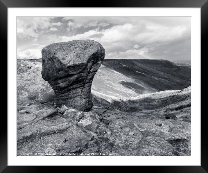 Weathered Gritstone, Kinder Scout Framed Mounted Print by Martyn Williams