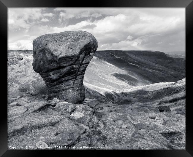 Weathered Gritstone, Kinder Scout Framed Print by Martyn Williams
