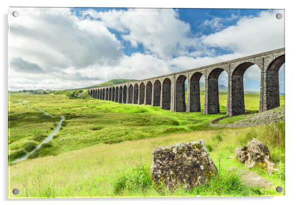 Ribblehead Viaduct Acrylic by Kevin Clelland