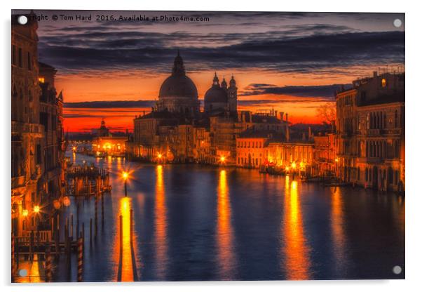 Venice Dawn Acrylic by Tom Hard