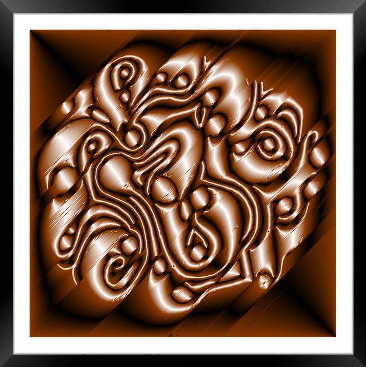 Chocolate Swirl Framed Mounted Print by Mark Sellers