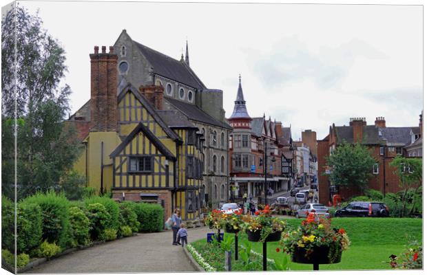 Castle Street, Shrewsbury  Canvas Print by Tony Murtagh