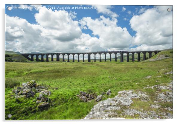 Ribbleead Viaduct Acrylic by Kevin Clelland