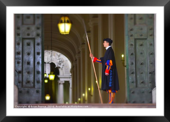 Swiss Guard Framed Mounted Print by Brian Pearce