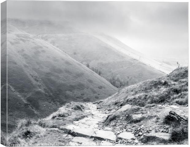 Kinder Scout And Jacob's Ladder Canvas Print by Martyn Williams
