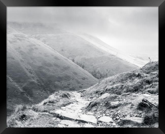 Kinder Scout And Jacob's Ladder Framed Print by Martyn Williams