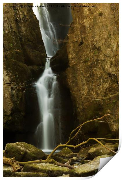 WATER IN ROCKS Print by andrew saxton