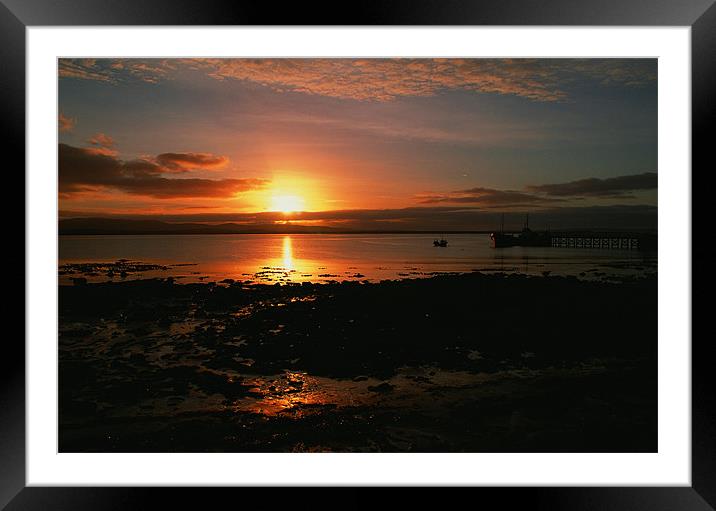 Loch Indaal Sunrise Framed Mounted Print by Derek Wallace