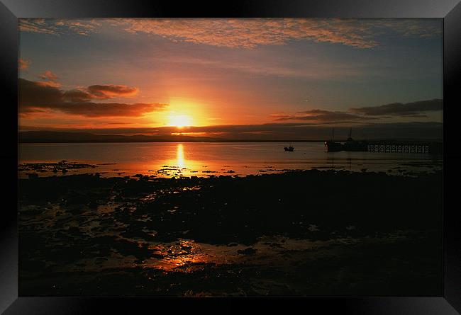 Loch Indaal Sunrise Framed Print by Derek Wallace