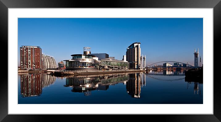 Salford Quays and The Lowry Centre Framed Mounted Print by Jeni Harney