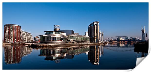 Salford Quays and The Lowry Centre Print by Jeni Harney