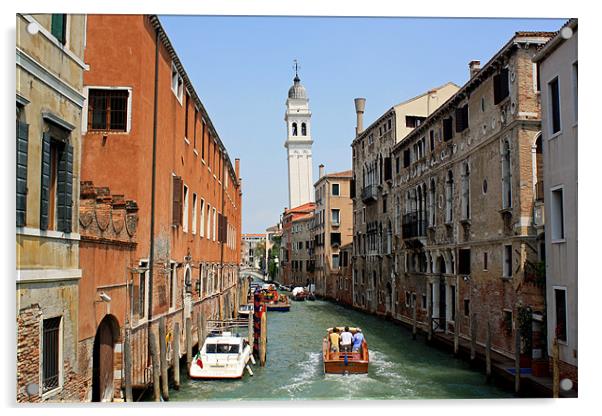 Venice Canal Acrylic by les tobin