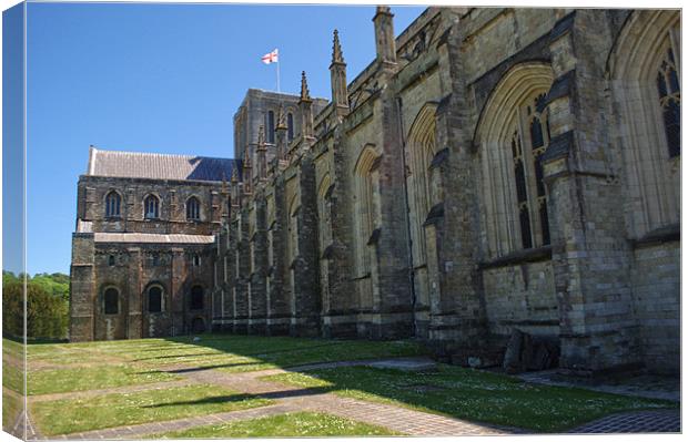 Winchester Cathedral North Wall Canvas Print by Chris Day