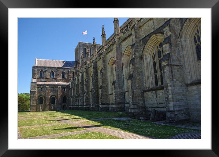 Winchester Cathedral North Wall Framed Mounted Print by Chris Day