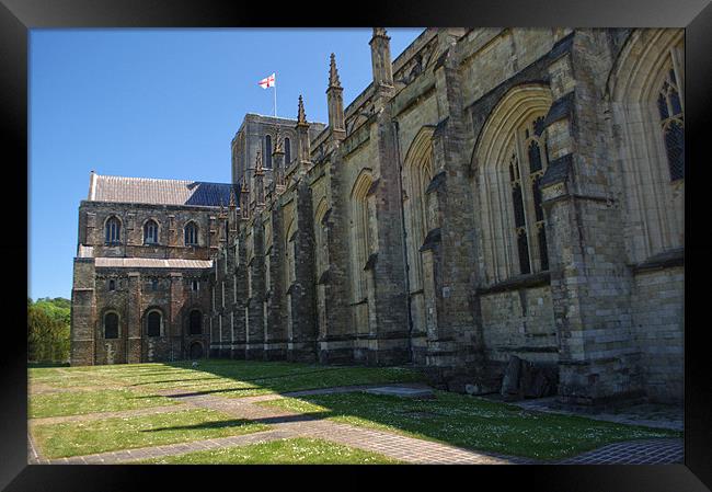 Winchester Cathedral North Wall Framed Print by Chris Day