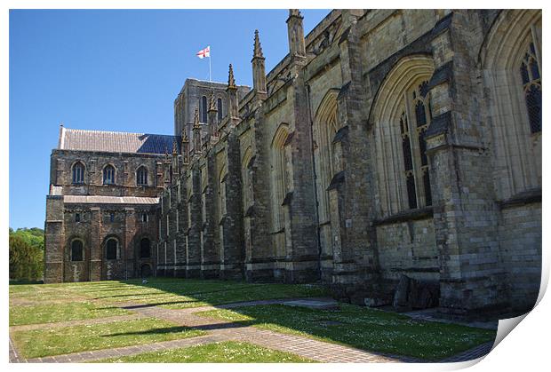 Winchester Cathedral North Wall Print by Chris Day