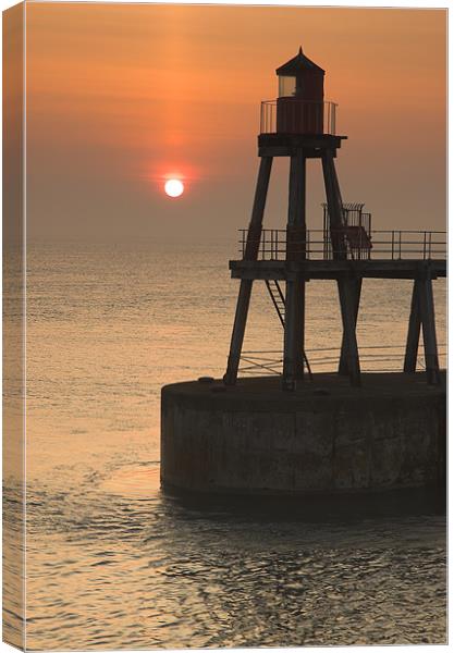 Whitby Sunrise Canvas Print by Martin Williams