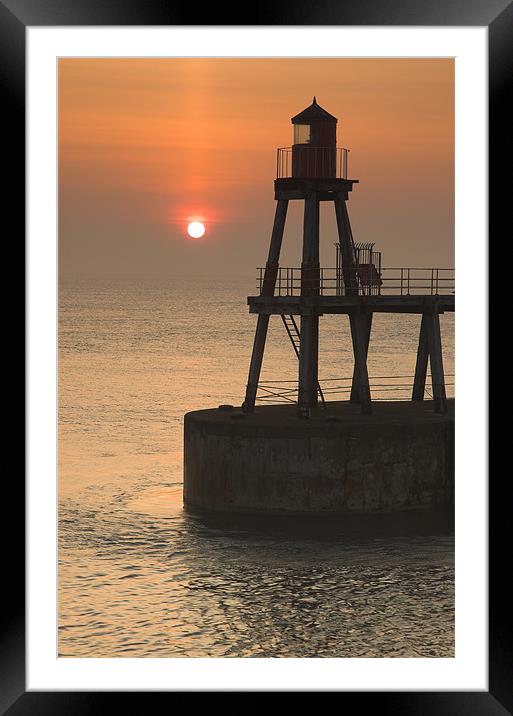 Whitby Sunrise Framed Mounted Print by Martin Williams