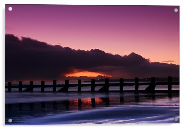 Aberdeen beach before sunrise Acrylic by Gabor Pozsgai