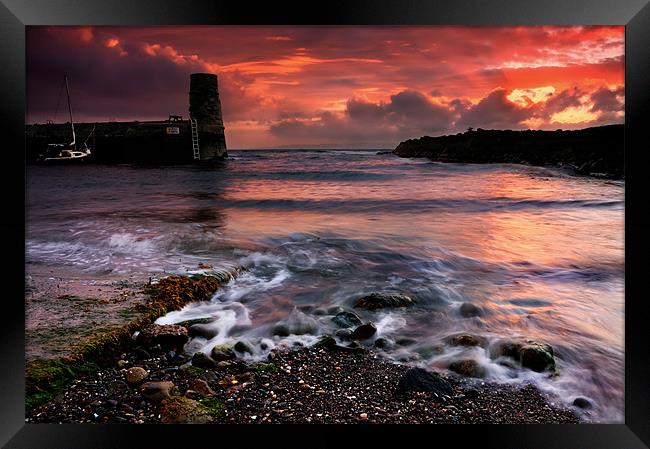 Dunure Harbour Framed Print by John Boyle