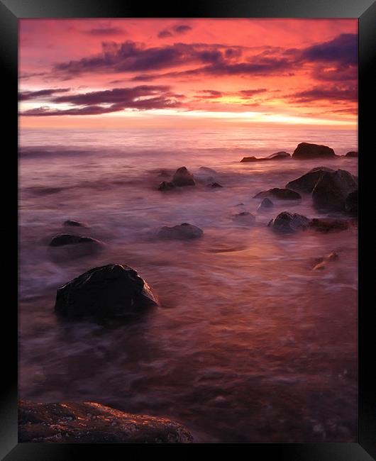 Newton beach sunset Framed Print by John Boyle