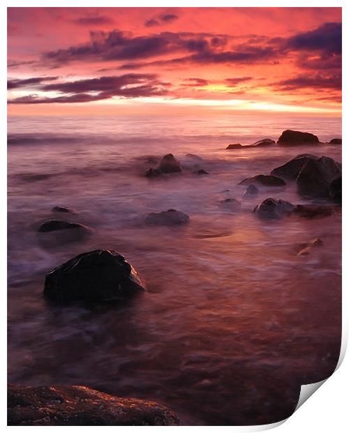 Newton beach sunset Print by John Boyle